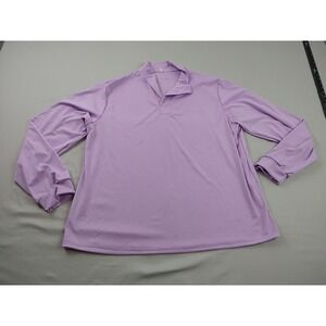 Top Ladies 3XL Lilac Long Sleeve Collared‎ Buttons Stretch Lightweight Work Date